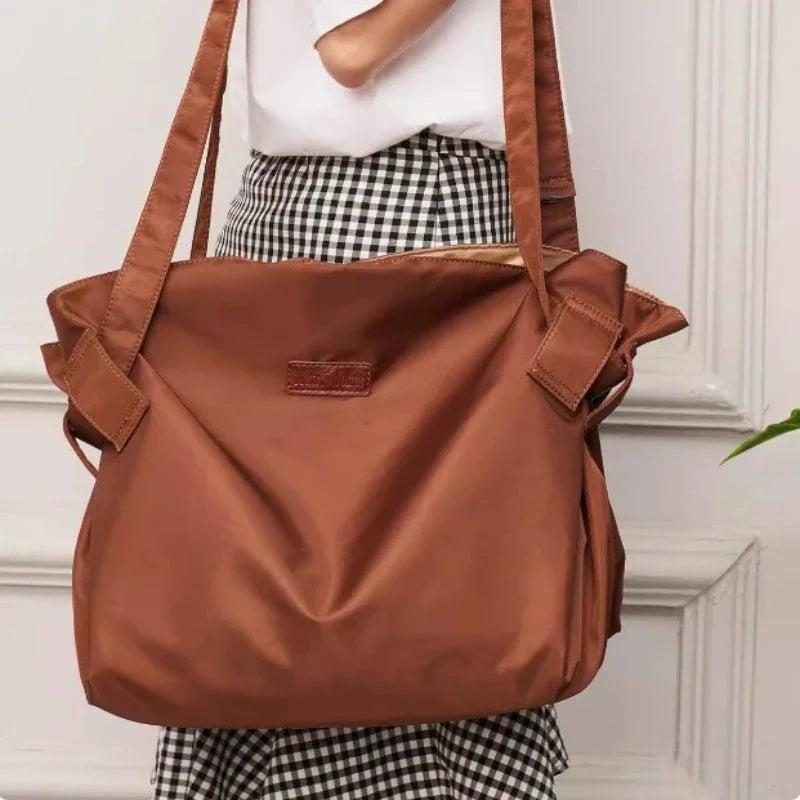 Foldable Shopping Geocery Bag Travel Camping Storage Large Capacity Tote Bag One-Shoulder Crossbody Duffle Women'S Picnic Bag