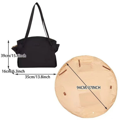 Large-Capacity Travel Camping Storage-Style Single-Shoulder Crossbody Luggage Bag,Fashionable, Foldable, Waterproof Shopping Bag