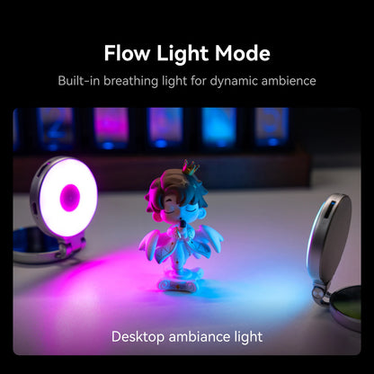 Magnetic 360° Rotation RGB Fill Light Mini Selfie Light 3 Mode Adjustable Color Brightness for Smartphone Iphone Android