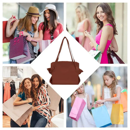 Foldable Shopping Geocery Bag Travel Camping Storage Large Capacity Tote Bag One-Shoulder Crossbody Duffle Women'S Picnic Bag